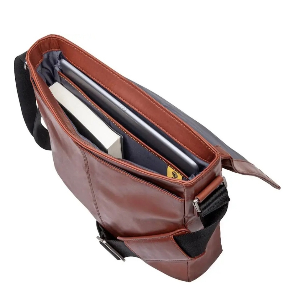 Blackbook Travel Co. Banner Messenger Bag In Cognac - Picture 3 of 15